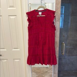 Knox Rose Red Ruffled Tiered Sundress